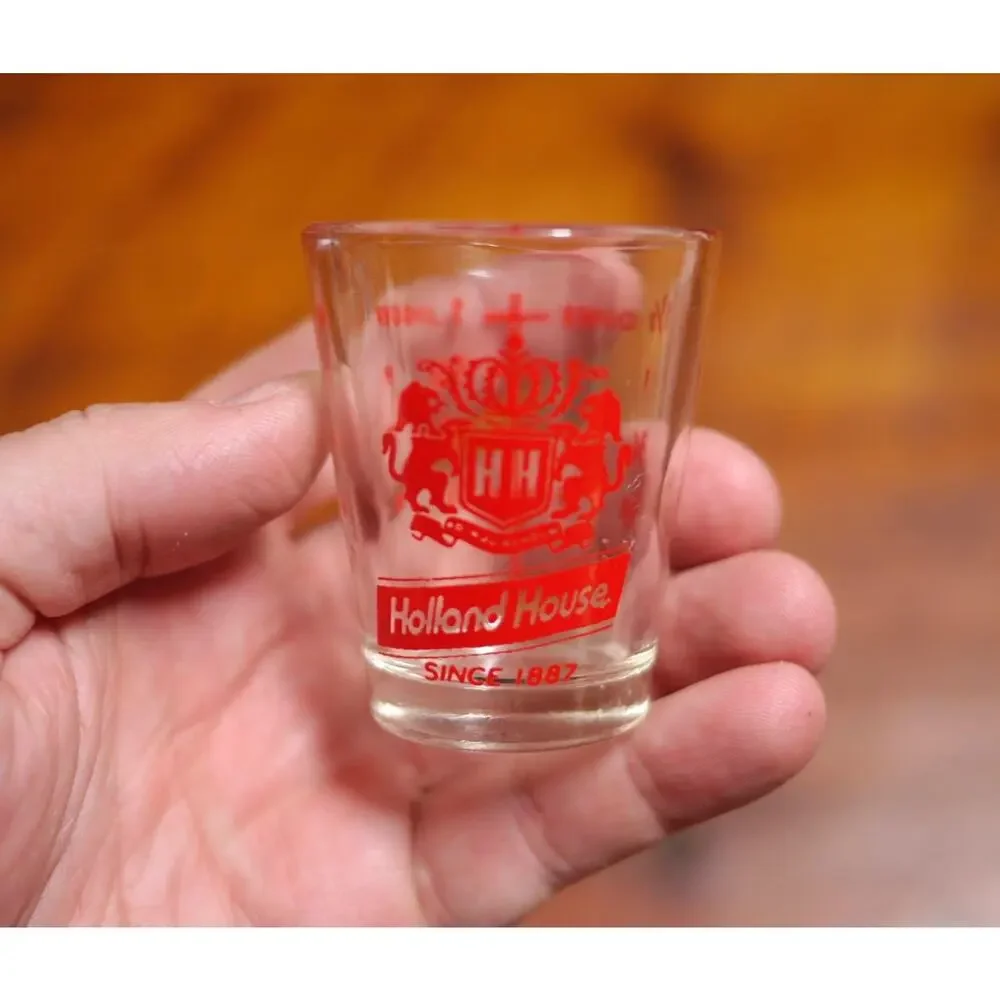 Vintage HOLLAND HOUSE Advertising Measuring Cup Cocktail Mix Jigger Shot Glass 1